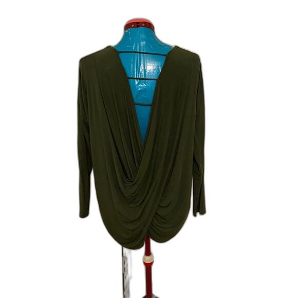 7th Ray Oversized Long Sleeve Draped Open Back Women Top Size M - Picture 4 of 6
